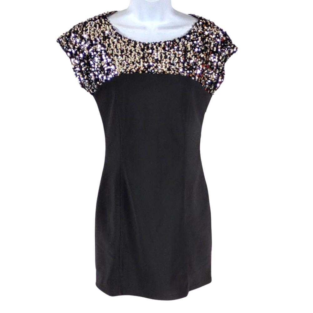 Forever 21 sequined black party dress